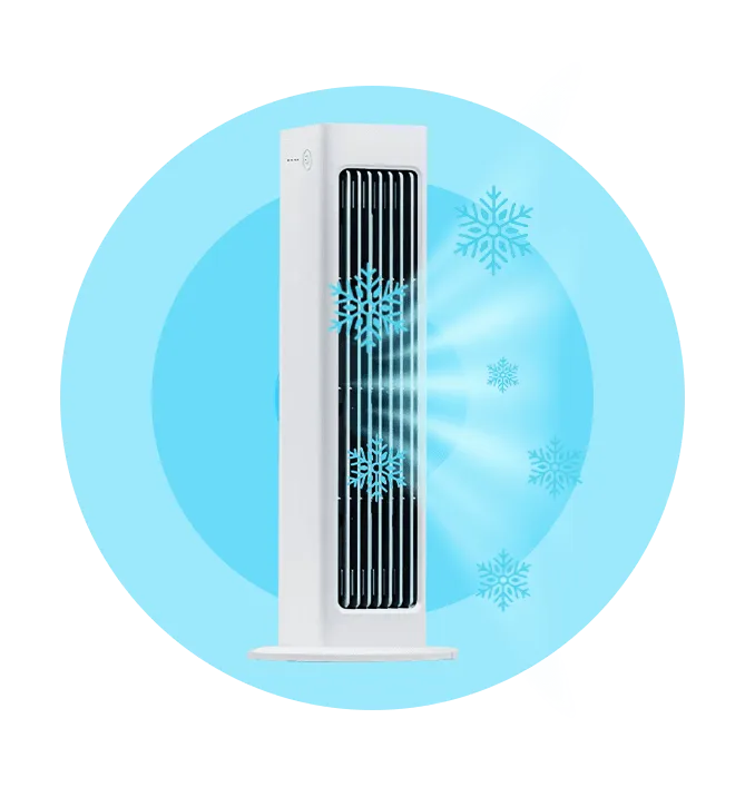 Breezamax™ Bladeless Portable Rechargeable Fan — Whisper-Quiet 3-Speed Brushless Motor